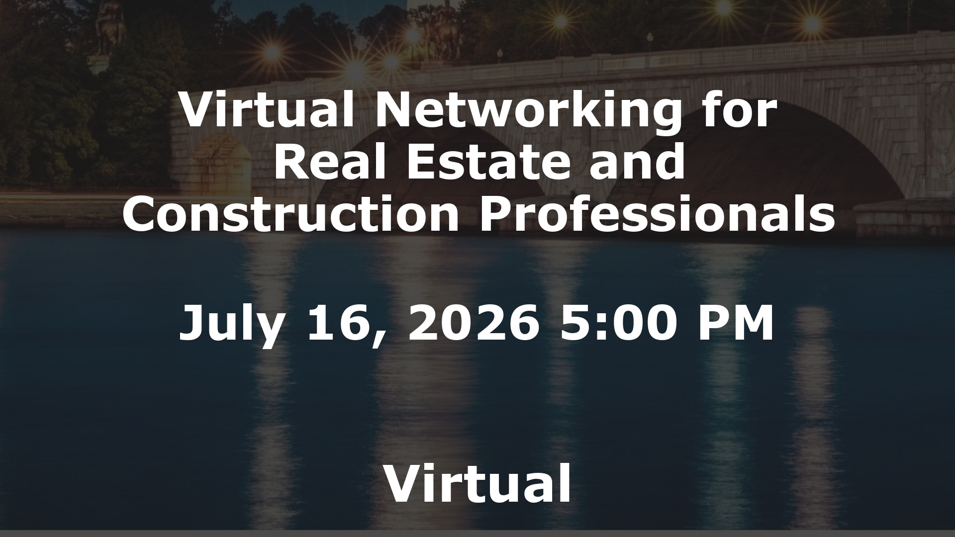Virtual Networking for Real Estate and Construction Professionals event image